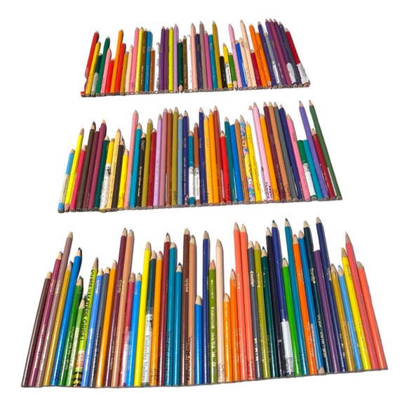 Huge Lot Used Colored Pencils Crayola Steadler Assorted Mixed 1.3 Pound Bulk - Picture 6 of 6